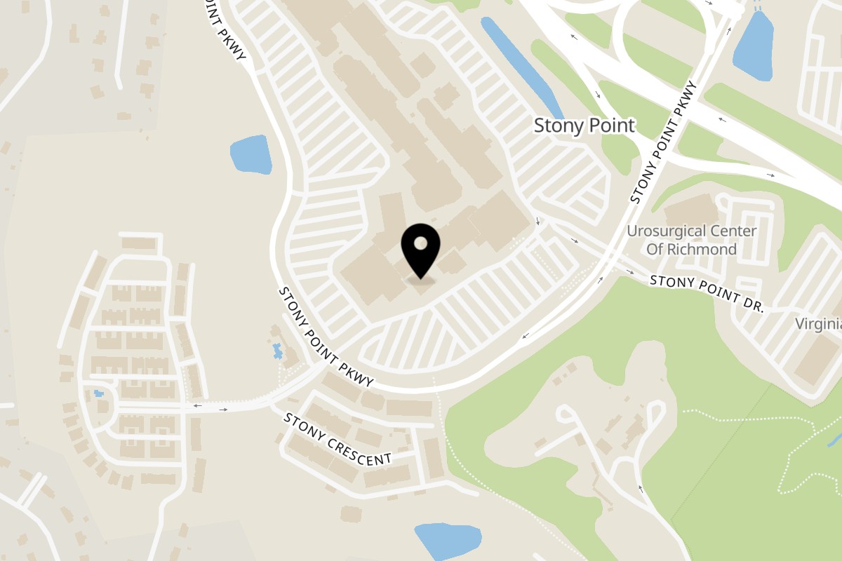 Map showing the location of Nino's Italian Delight Pizza Express on 9200 Stony Point Pkwy #151 in Richmond